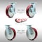 Service Caster 8 Inch SS Poly on Aluminum Caster Set with Roller Bearings 4 Swivel Lock 2 Brake SCC-SS30S820-PAR-TLB-BSL-2-BSL-2 - alternate 4